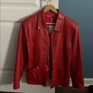 Red pleather jacket